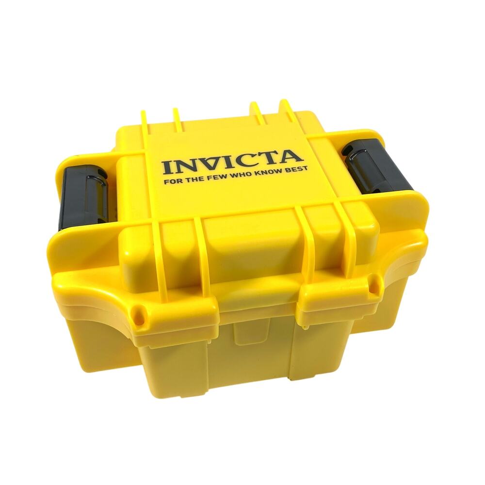 Invicta 1-Slot Waterproof Dive Impact Watch Case Storage Box Yellow DC1YEL NEW